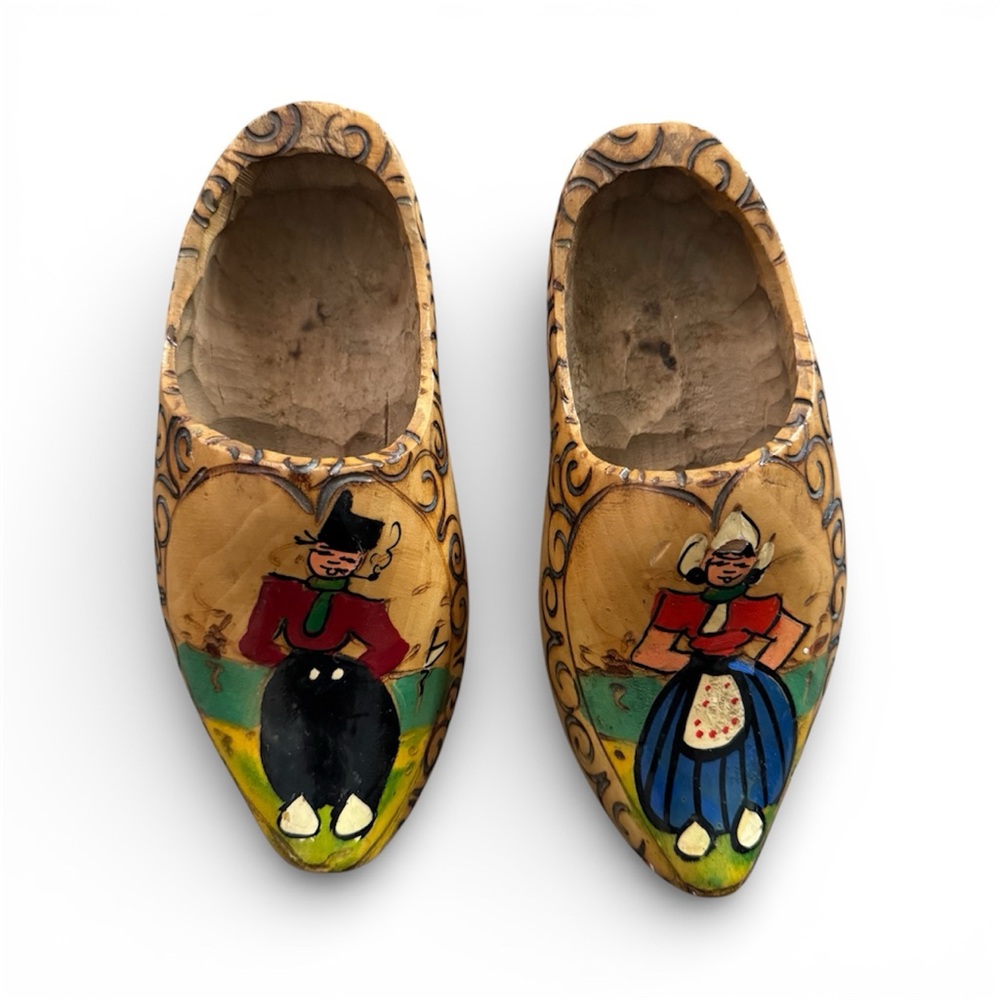 Vintage Dutch wooden clogs
